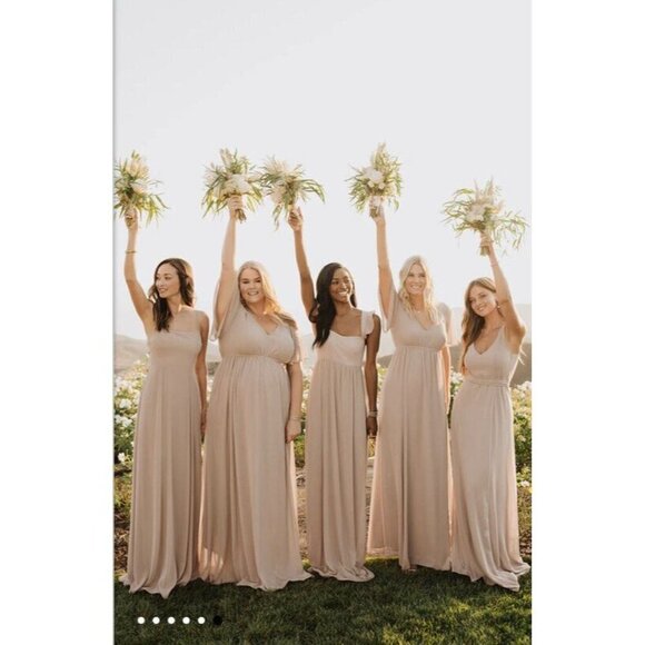Show Me Your Mumu June Maxi Rustic Mauve Chiffon NWT XL Wedding Bridesmaid N - Picture 6 of 16